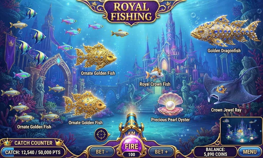 Classic fish hunter shooting game JL59HUB