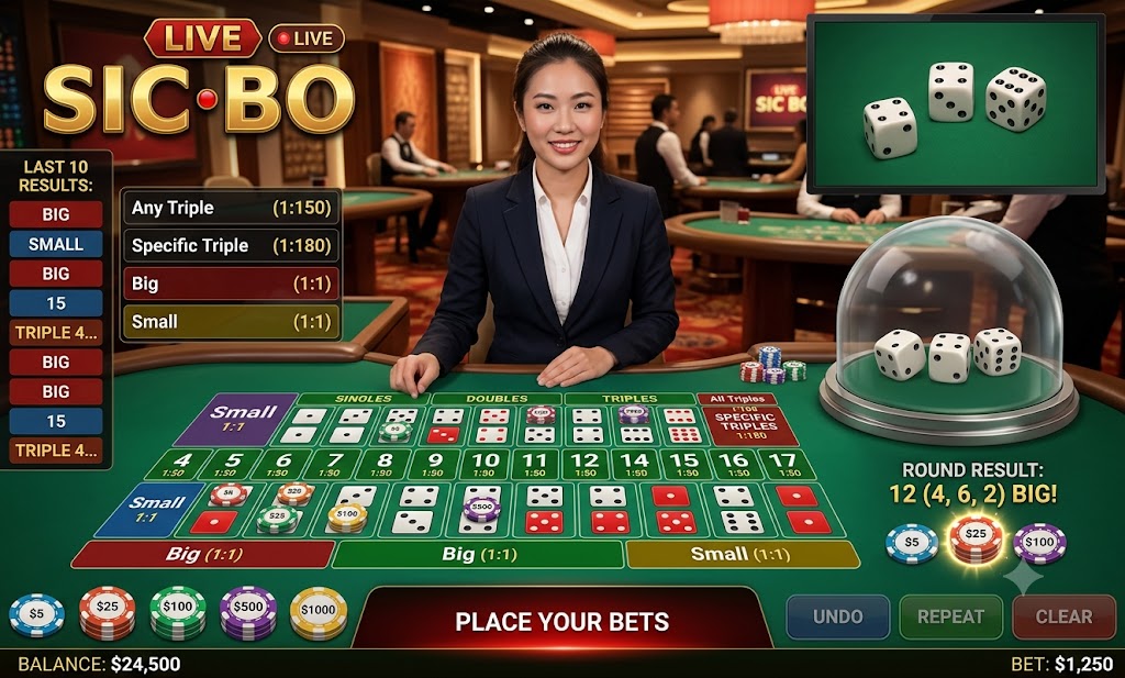 Live sic bo dice game Philippines